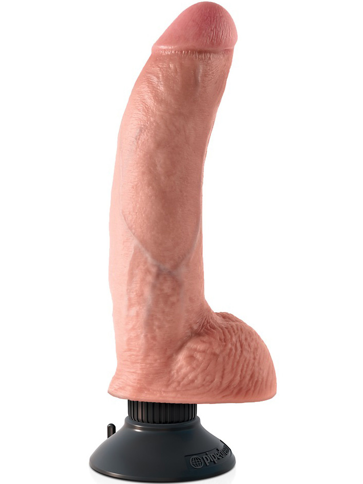 Realistisk og Bøybar Dildovibrator, 23 cm