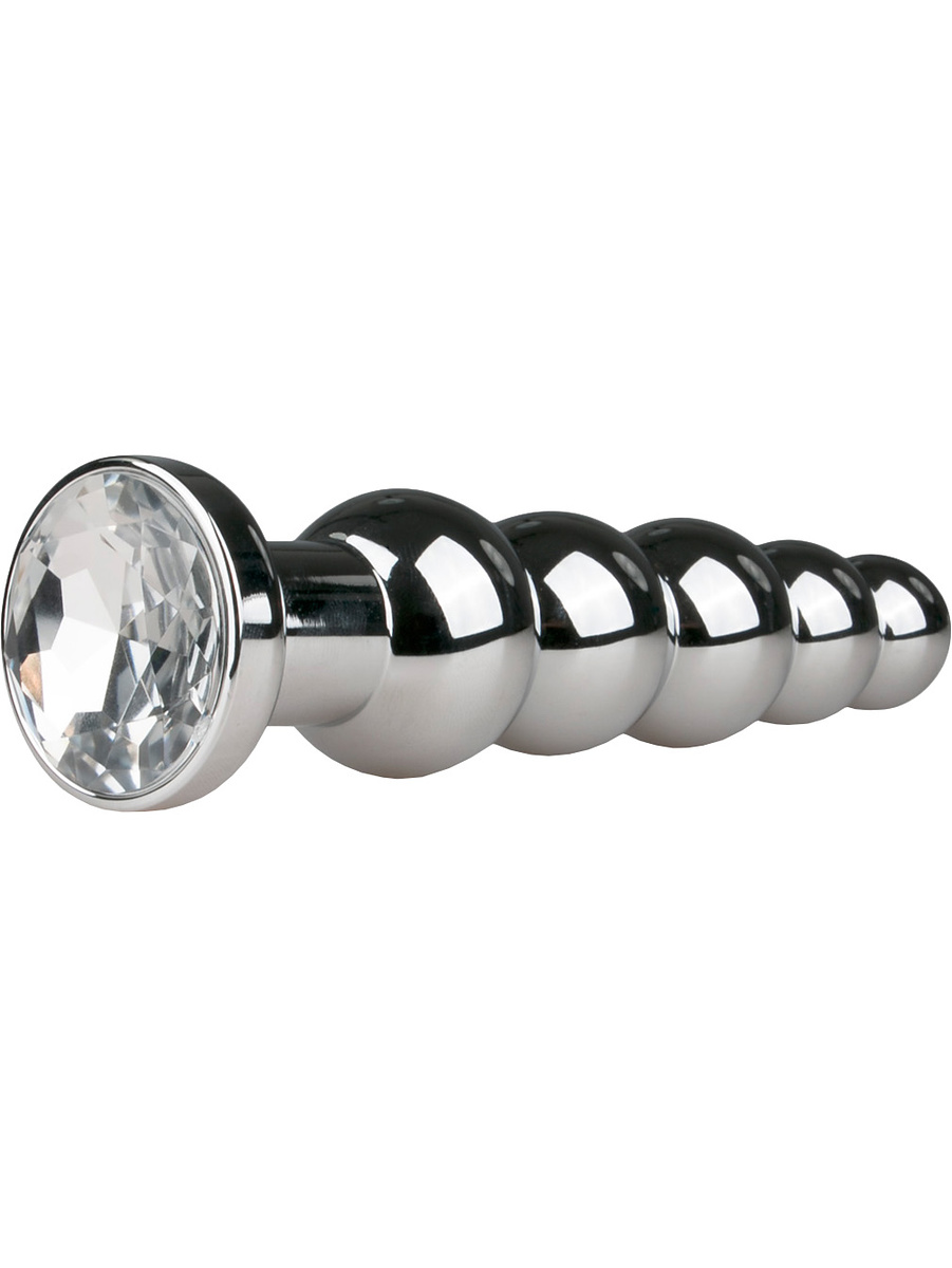 Metall Analplugg No.14 med Krystall