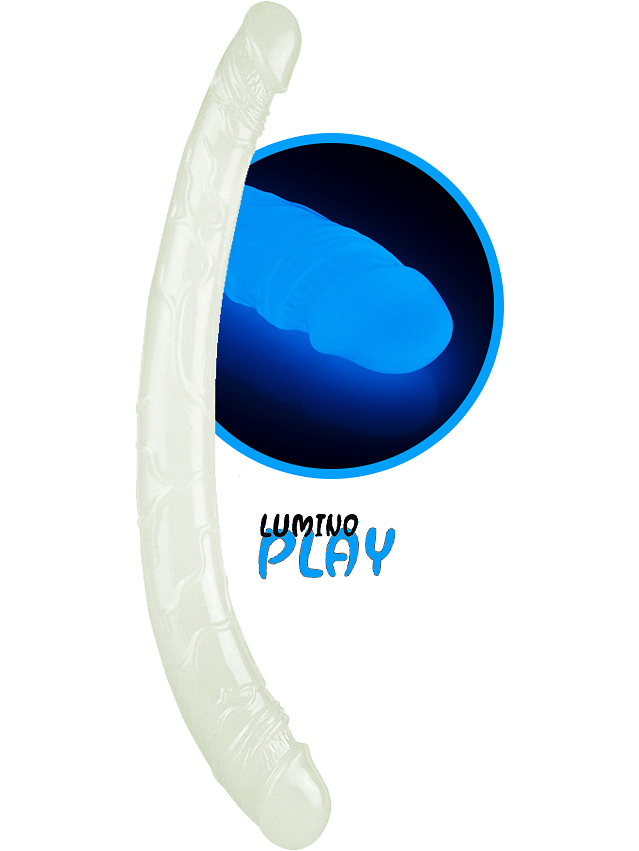 Lumino Play, Selvlysende Dobbeldildo, 37 cm