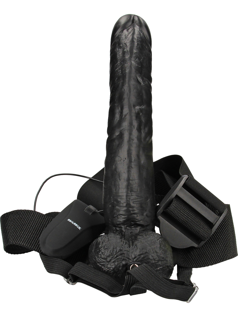 Hul Realistisk Strap-On-Vibrator, 23 cm