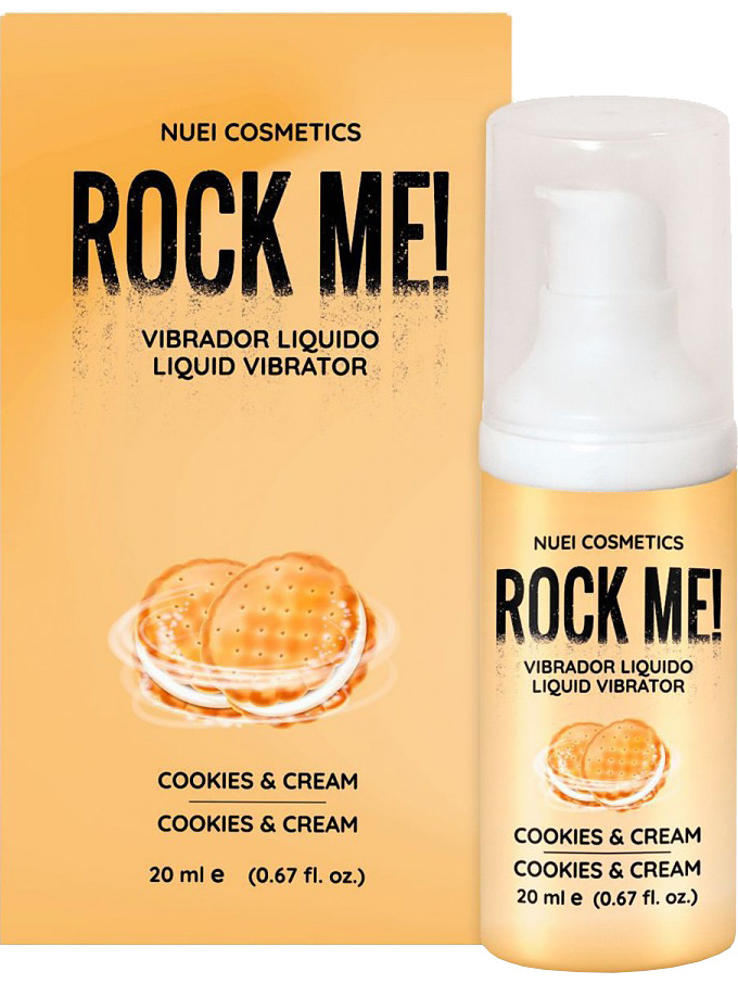 Rock Me! Liquid Vibrator, Stimulerende Gel, Cookies/Cream