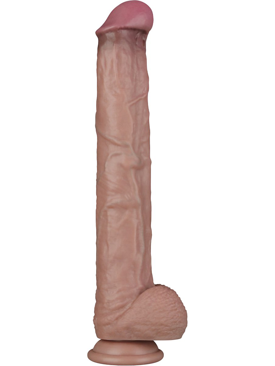 Dual-Layered Bendable XXL Silikondildo, 37.5 cm