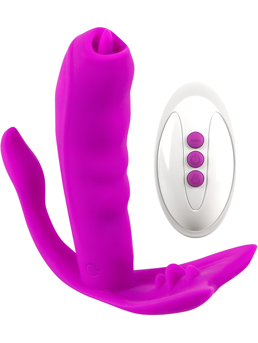 Slikkende Trusevibrator med Fjernkontroll