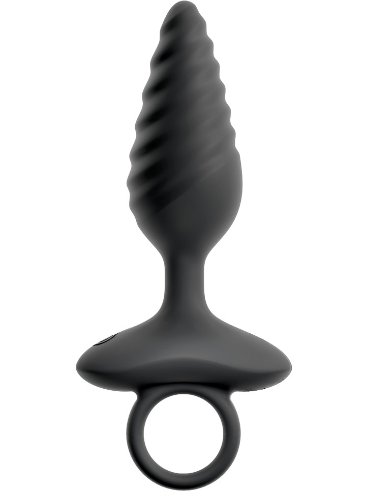 Spiralformet Analplugg med Vibrator
